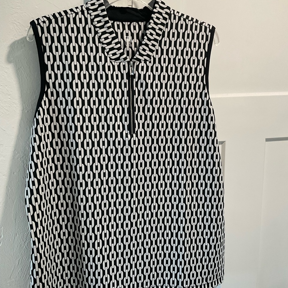 Tail Tessa Golf Top Black and white Size XXL Pristine Preowned Crossposted